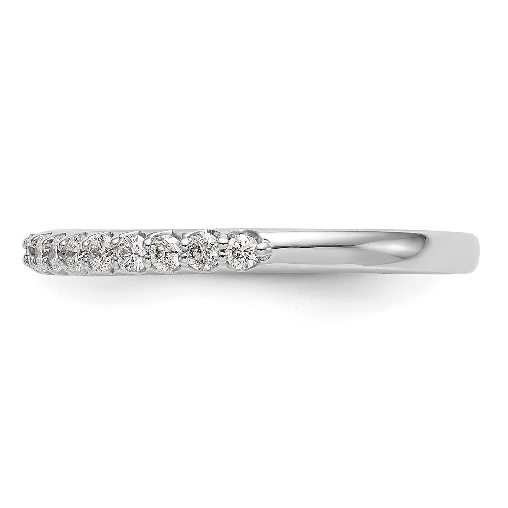 14K White Gold Real Diamond Wedding Band