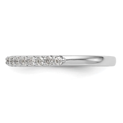 14K White Gold Real Diamond Wedding Band