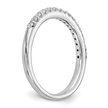14K White Gold Real Diamond Wedding Band