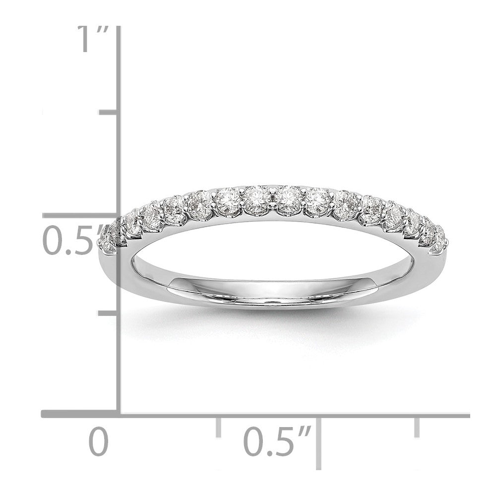 14K White Gold Real Diamond Wedding Band