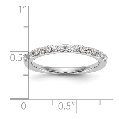 14K White Gold Real Diamond Wedding Band