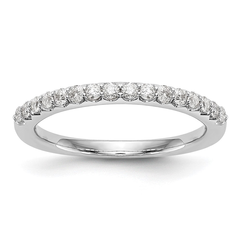 14K White Gold Real Diamond Wedding Band
