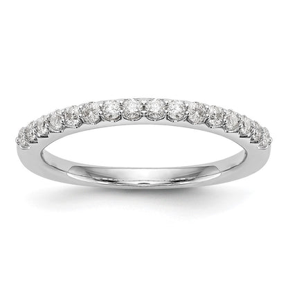 14K White Gold Real Diamond Wedding Band