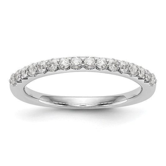 14K White Gold Real Diamond Wedding Band