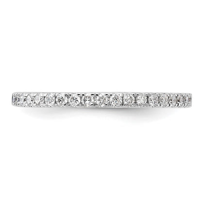 14k White Gold 1/5 Ct. Lab Grown Diamond VS/SI+ G+ Wedding Band Ring