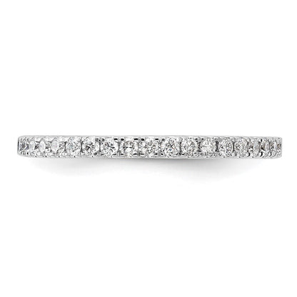 14K White Gold Real Diamond Wedding Band
