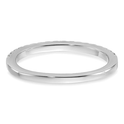 14K White Gold Real Diamond Wedding Band