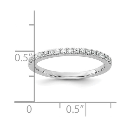 14k White Gold 1/5 Ct. Lab Grown Diamond VS/SI+ G+ Wedding Band Ring