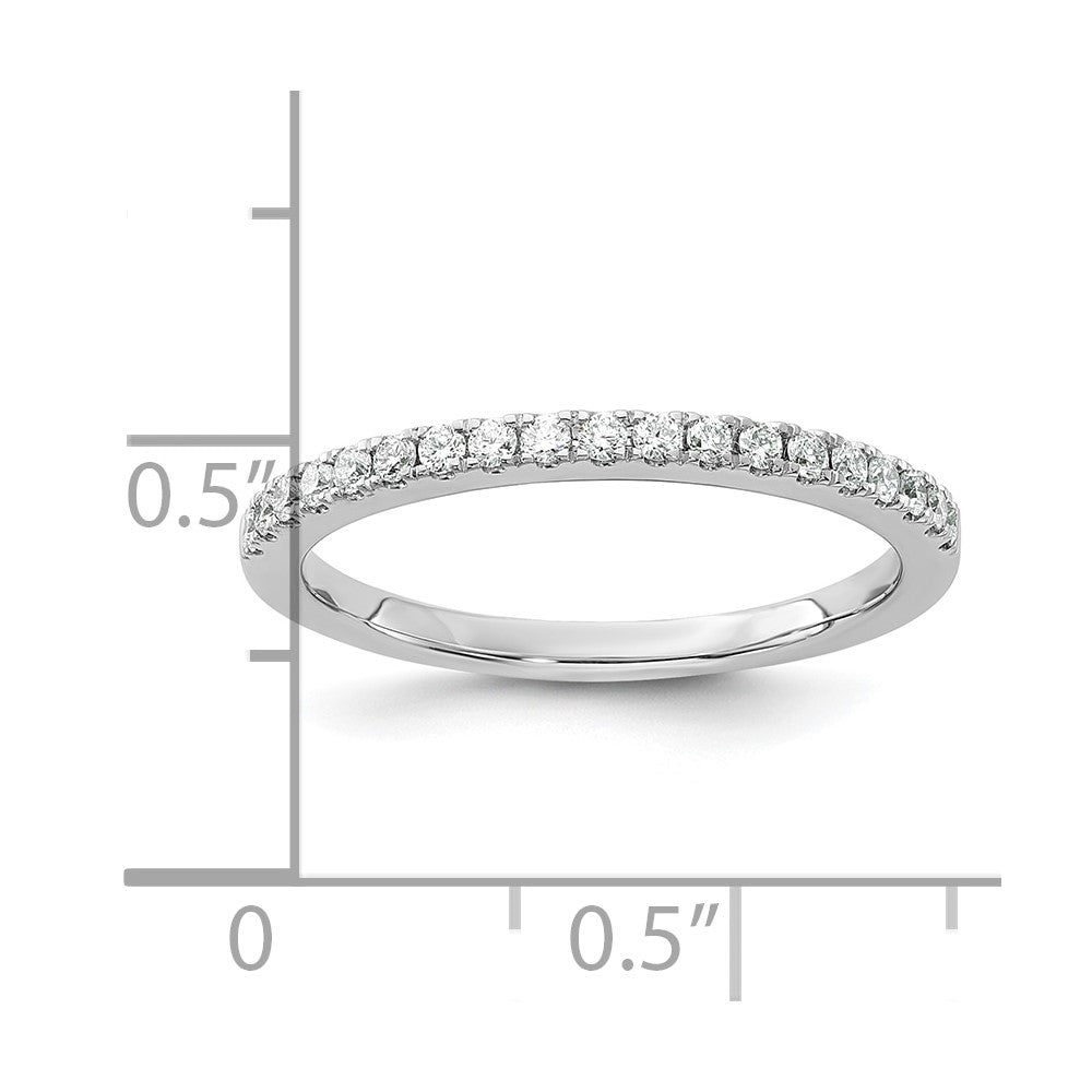 14K White Gold Real Diamond Wedding Band