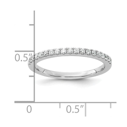 14K White Gold Real Diamond Wedding Band