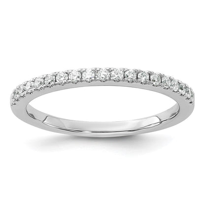 14K White Gold Real Diamond Wedding Band