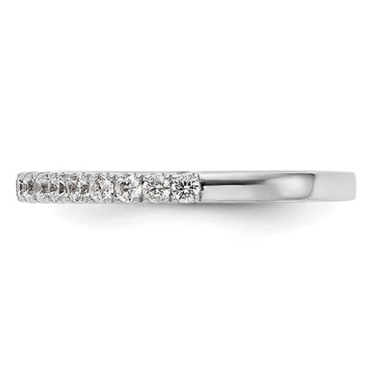 14K White Gold Real Diamond Wedding Band