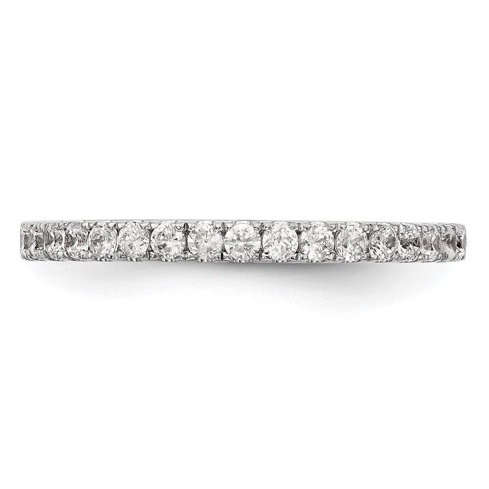 14K White Gold Real Diamond Wedding Band