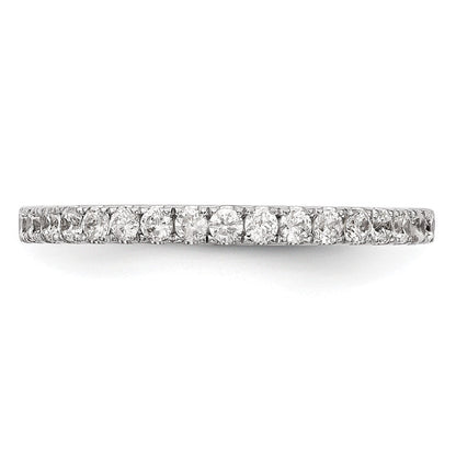 14K White Gold Real Diamond Wedding Band