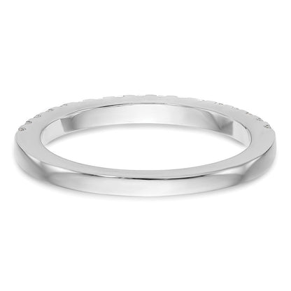 14K White Gold Real Diamond Wedding Band