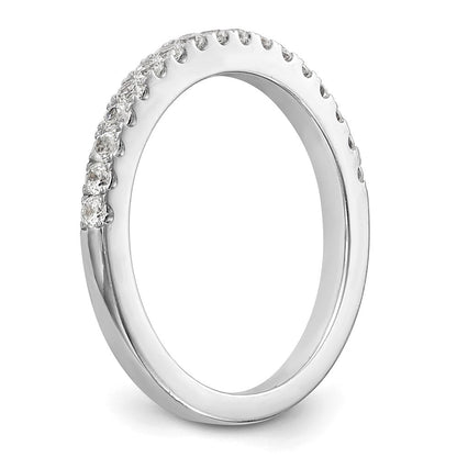 14K White Gold Real Diamond Wedding Band