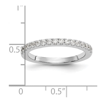 14K White Gold Real Diamond Wedding Band