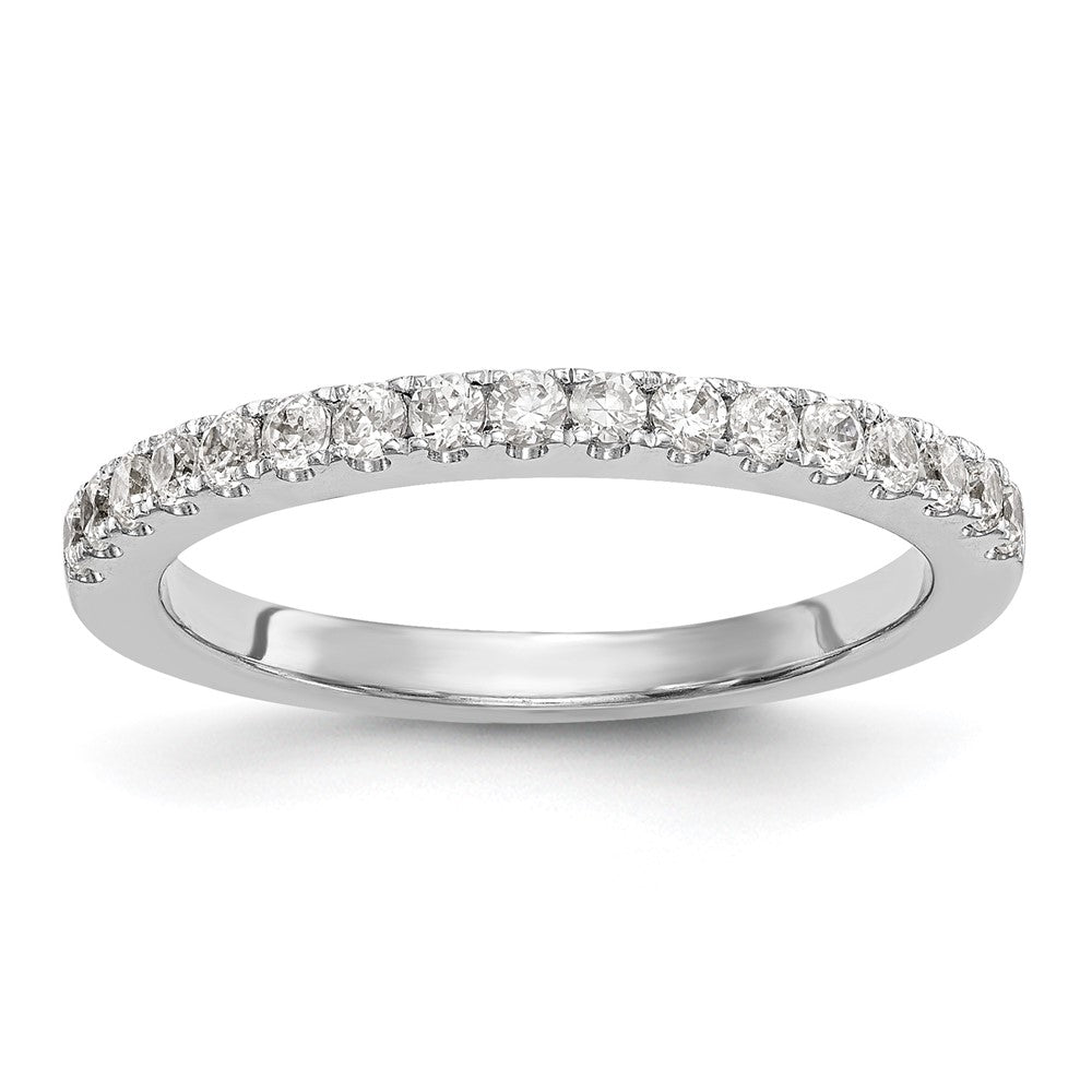 14K White Gold Real Diamond Wedding Band