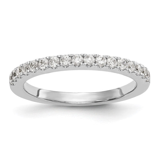 14K White Gold Real Diamond Wedding Band