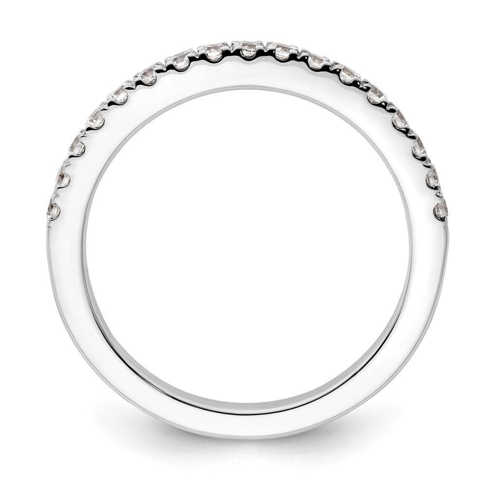 14K White Gold Real Diamond Wedding Band