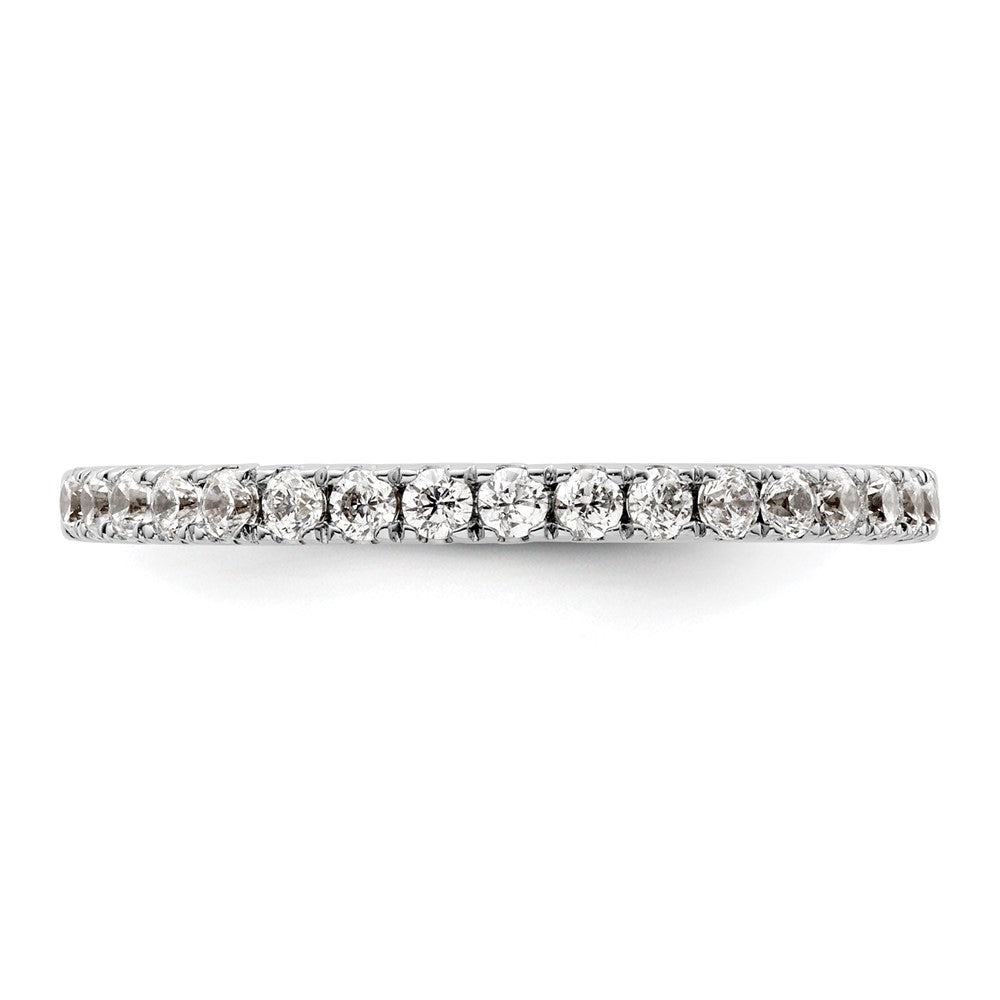 14K White Gold Real Diamond Wedding Band