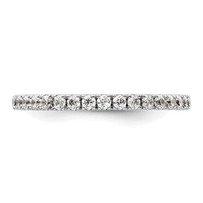 14K White Gold Real Diamond Wedding Band