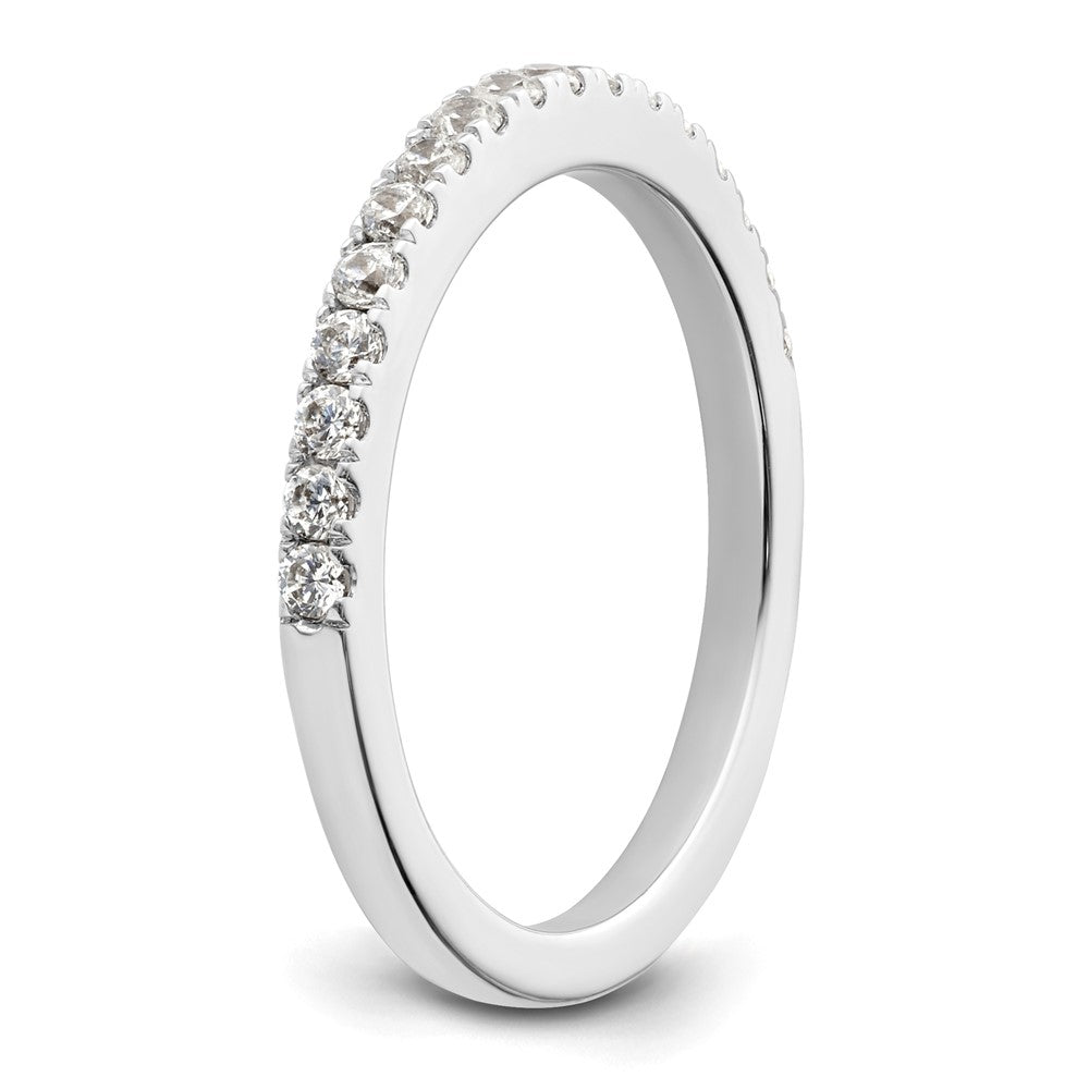14K White Gold Real Diamond Wedding Band