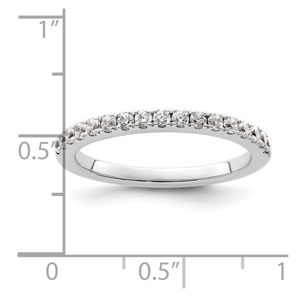 14K White Gold Real Diamond Wedding Band