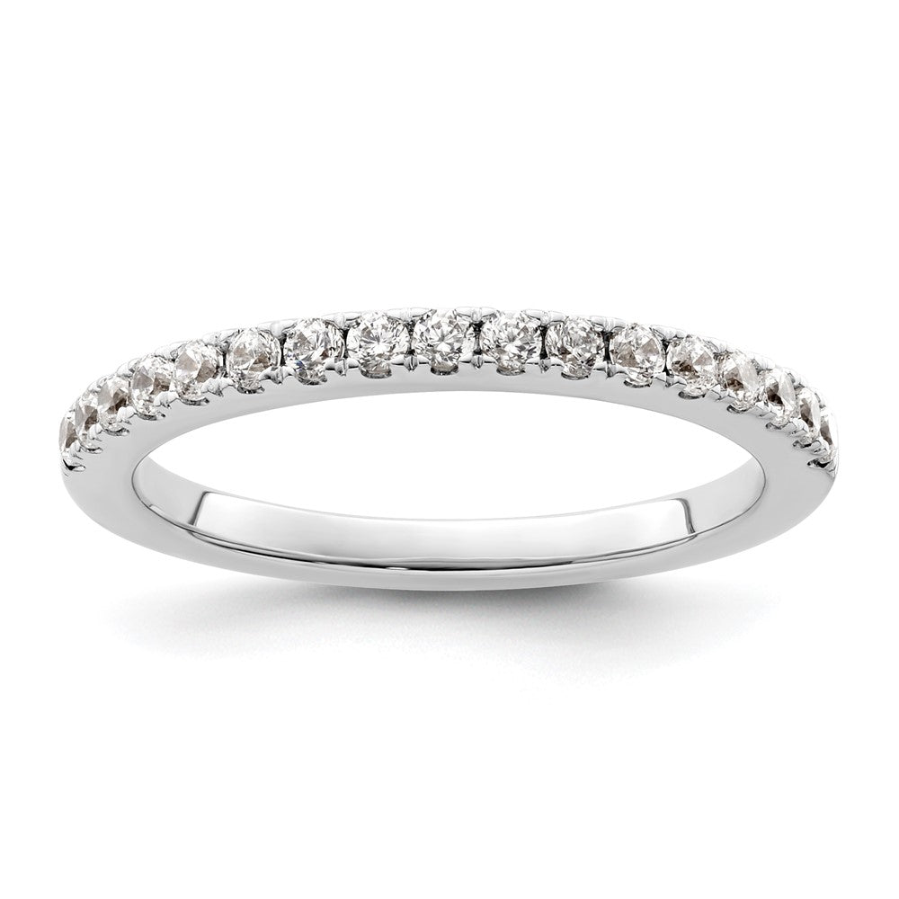14K White Gold Real Diamond Wedding Band