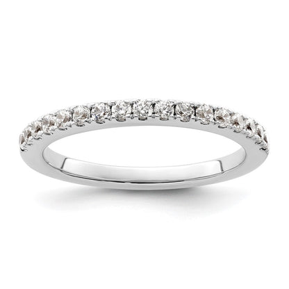 14K White Gold Real Diamond Wedding Band