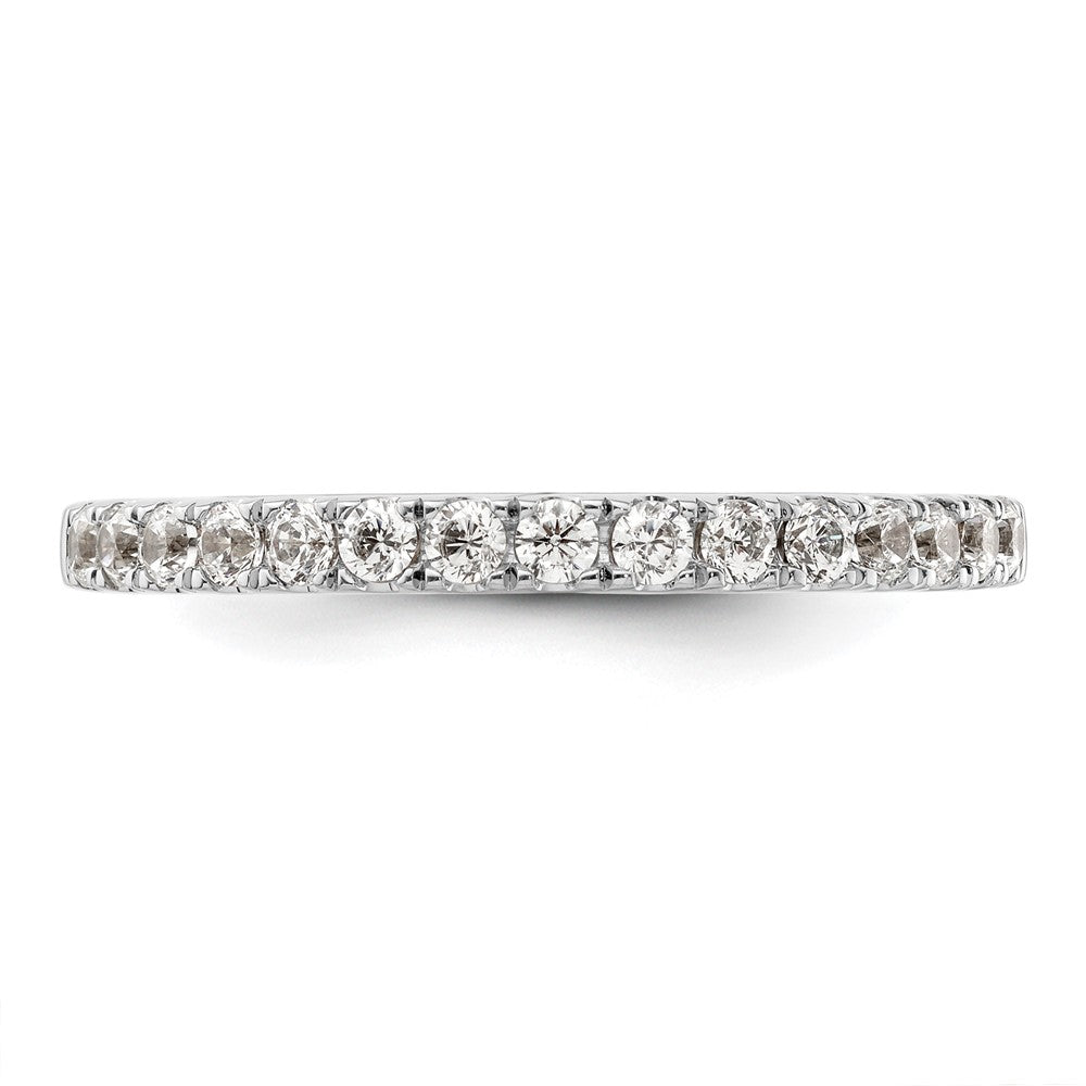 14K White Gold Real Diamond Wedding Band