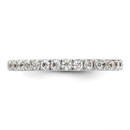 14K White Gold Real Diamond Wedding Band