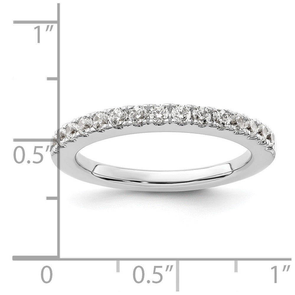 14K White Gold Real Diamond Wedding Band