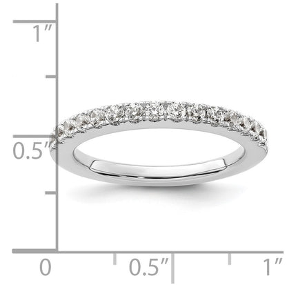 14K White Gold Real Diamond Wedding Band
