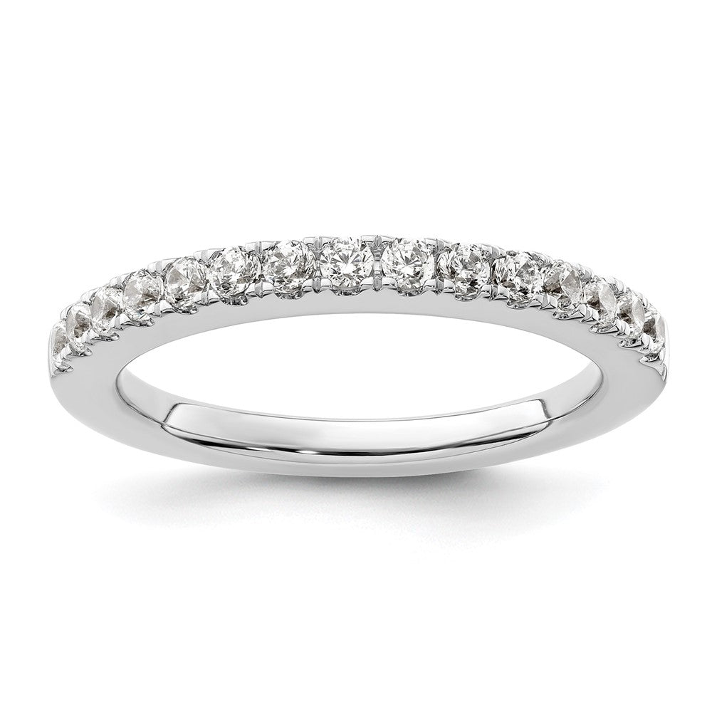 14K White Gold Real Diamond Wedding Band