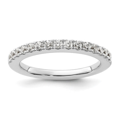 14K White Gold Real Diamond Wedding Band