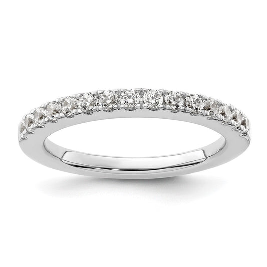 14K White Gold Real Diamond Wedding Band