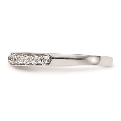14K White Gold Real Diamond Wedding Band