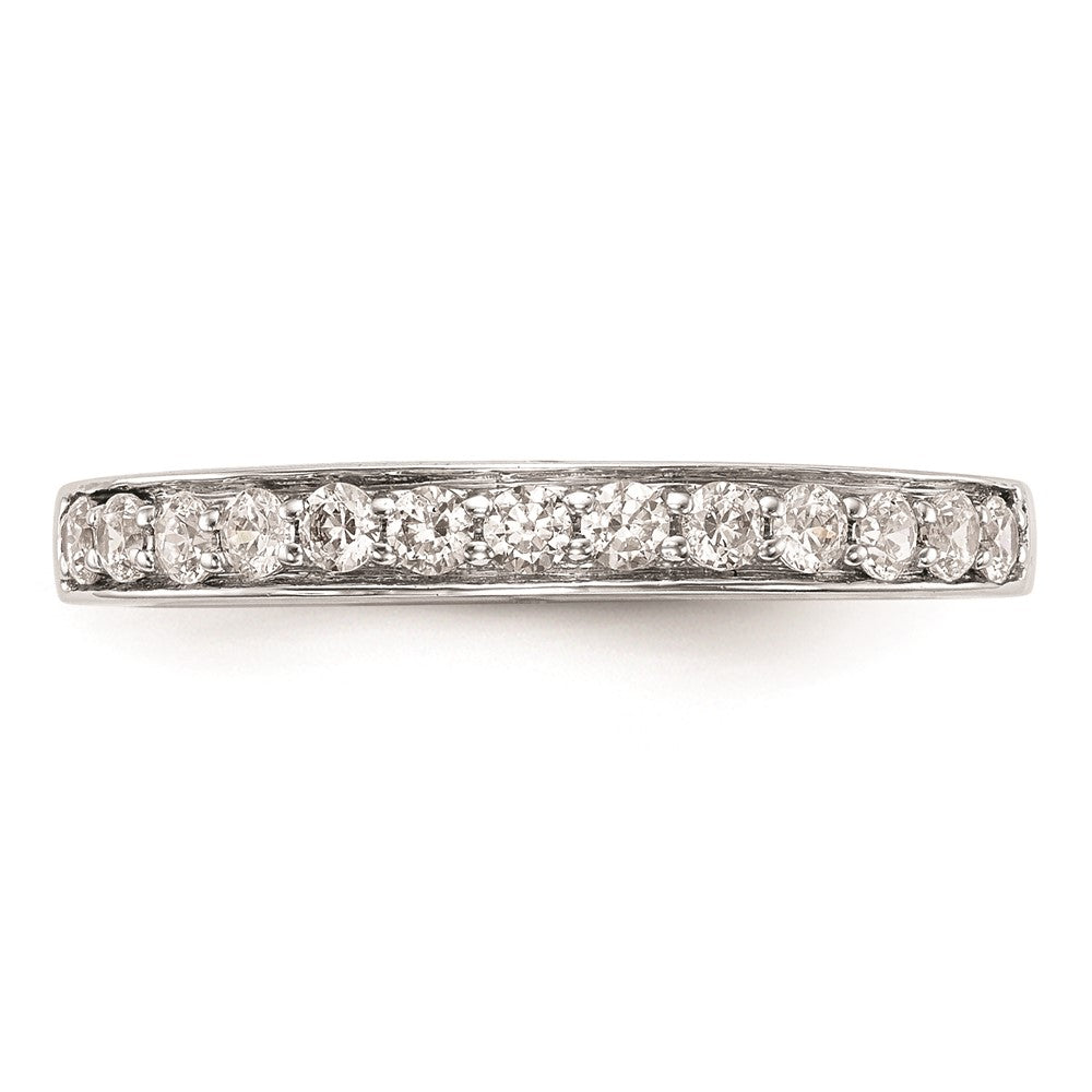 14K White Gold Real Diamond Wedding Band