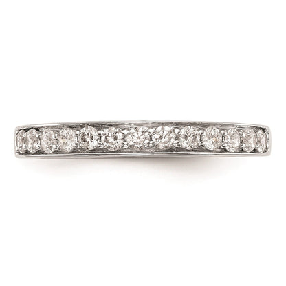 14K White Gold Real Diamond Wedding Band
