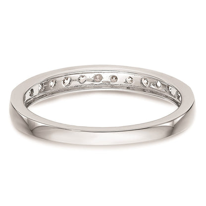 14K White Gold Real Diamond Wedding Band