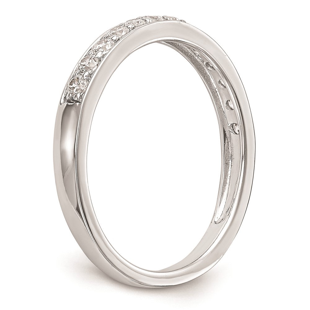 14K White Gold Real Diamond Wedding Band