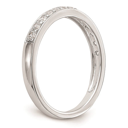 14K White Gold Real Diamond Wedding Band