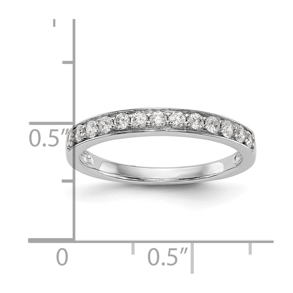 14K White Gold Real Diamond Wedding Band