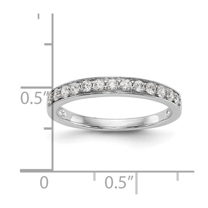 14K White Gold Real Diamond Wedding Band