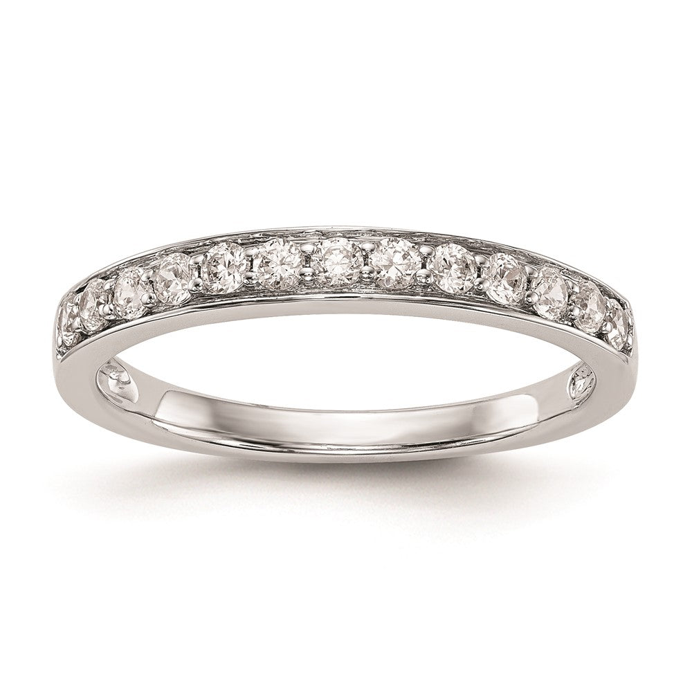 14K White Gold Real Diamond Wedding Band