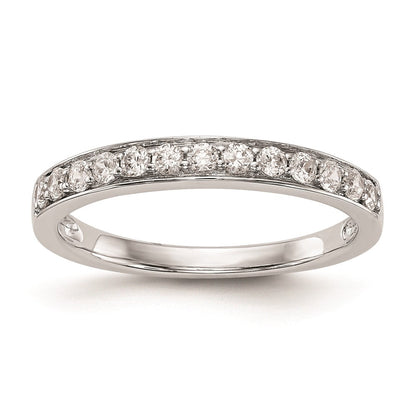 14K White Gold Real Diamond Wedding Band