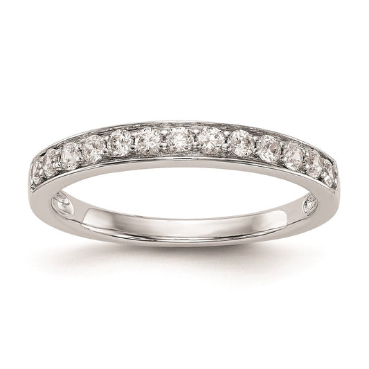 14K White Gold Real Diamond Wedding Band