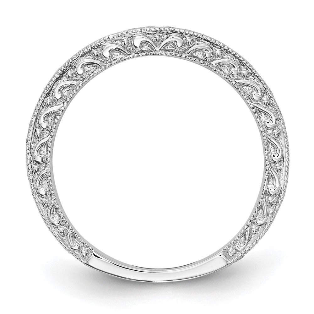 0.22ct. CZ Solid Real 14K White Gold Wedding Wedding Band Ring