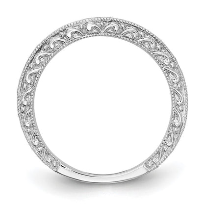 0.22ct. CZ Solid Real 14K White Gold Wedding Wedding Band Ring